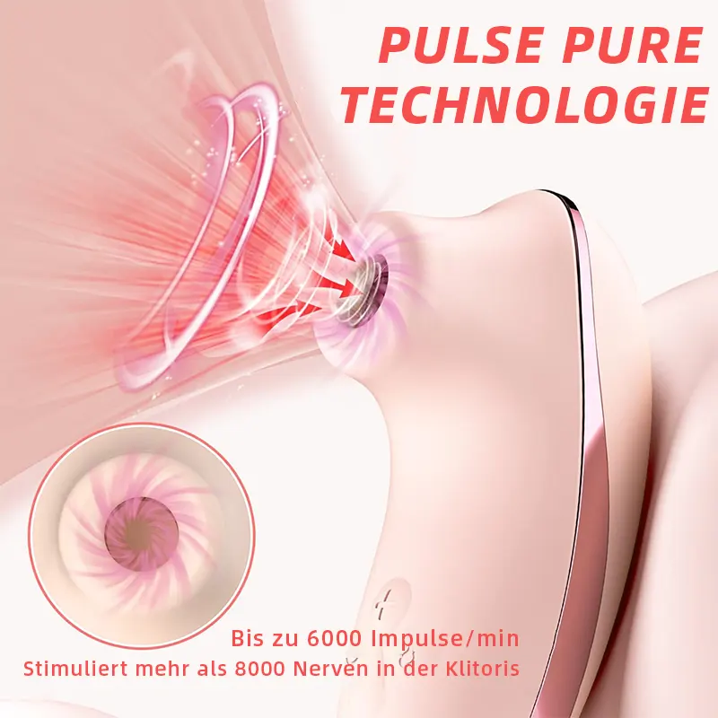 Heizbarer Saug-Vibrator mit Fernbedienung für Klitoris