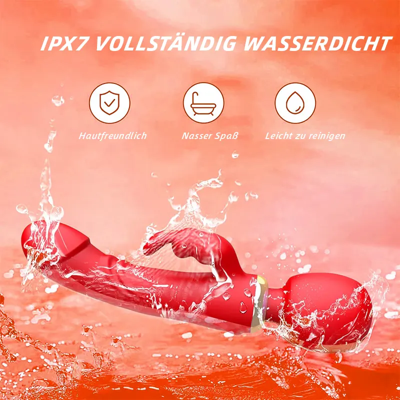 3-in-1 Rabbit-Vibrator mit 12 Modi – Klitoris & G-Punkt Genuss