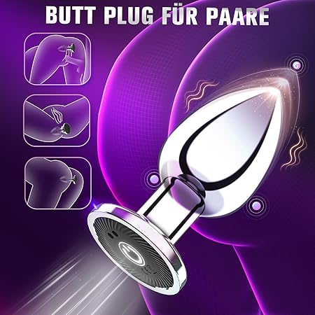 Großer Metall-Analvibrator mit Vibration und LED-Licht