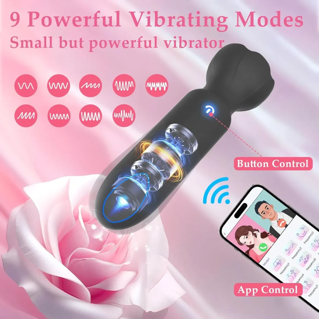 Mini Bullet Vibrator – 9 Modi, App-gesteuert, diskret (Pink)