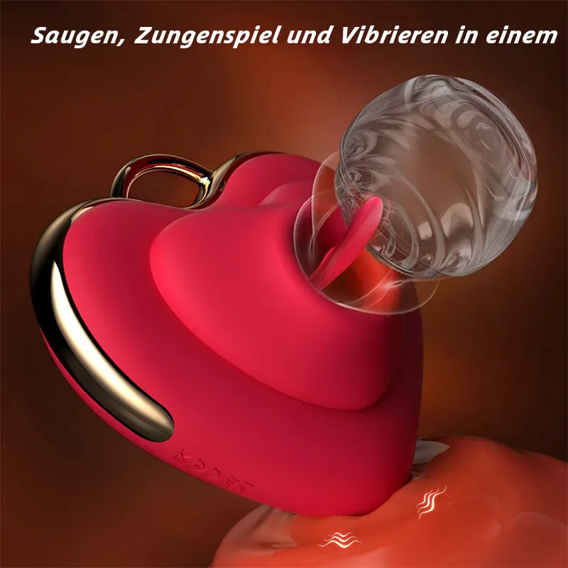 Herzförmiger Saugnapf-Vibrator – Klitorisstimulator