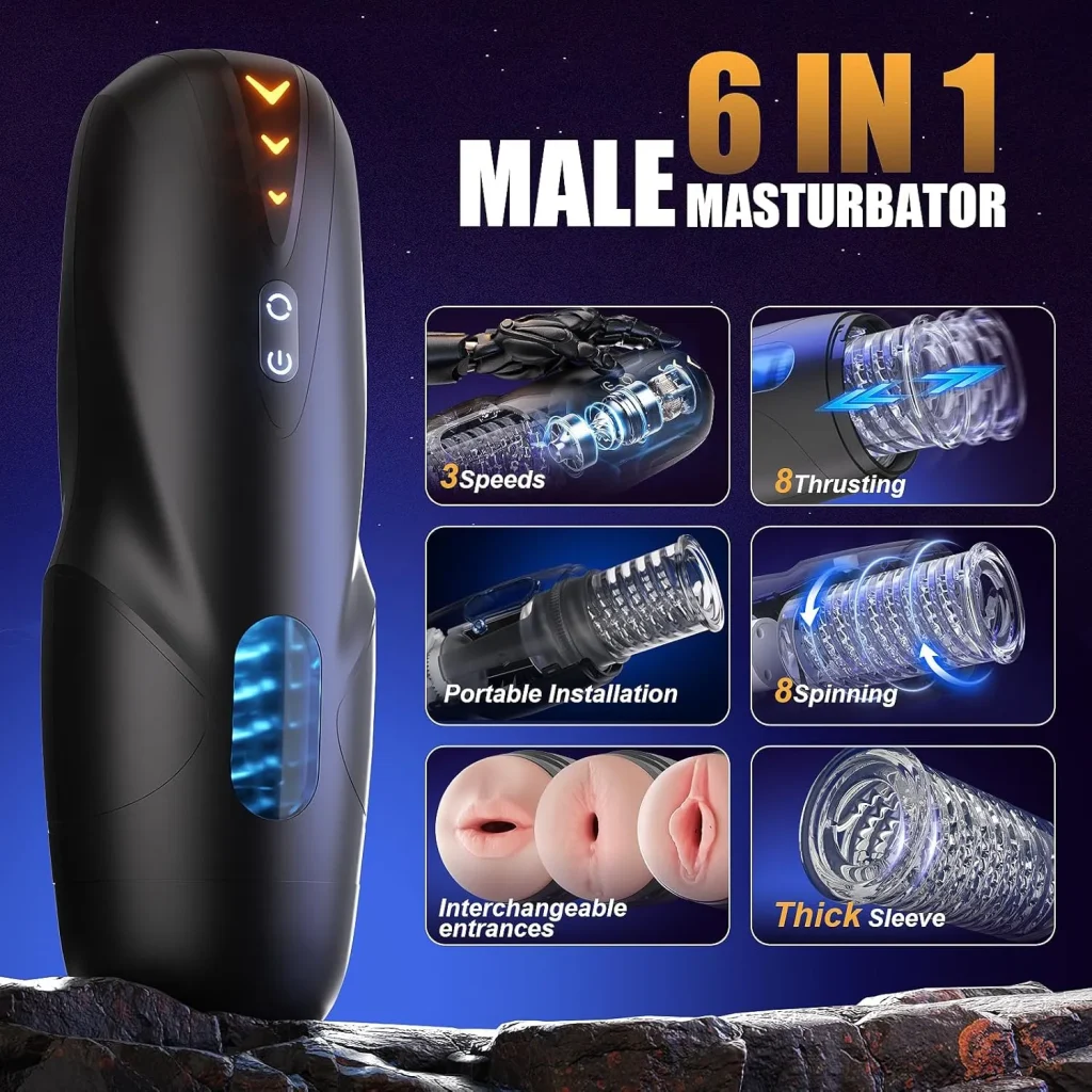 Masturbator für Männer mit 8 Modi - Realistische 3D-Hülse