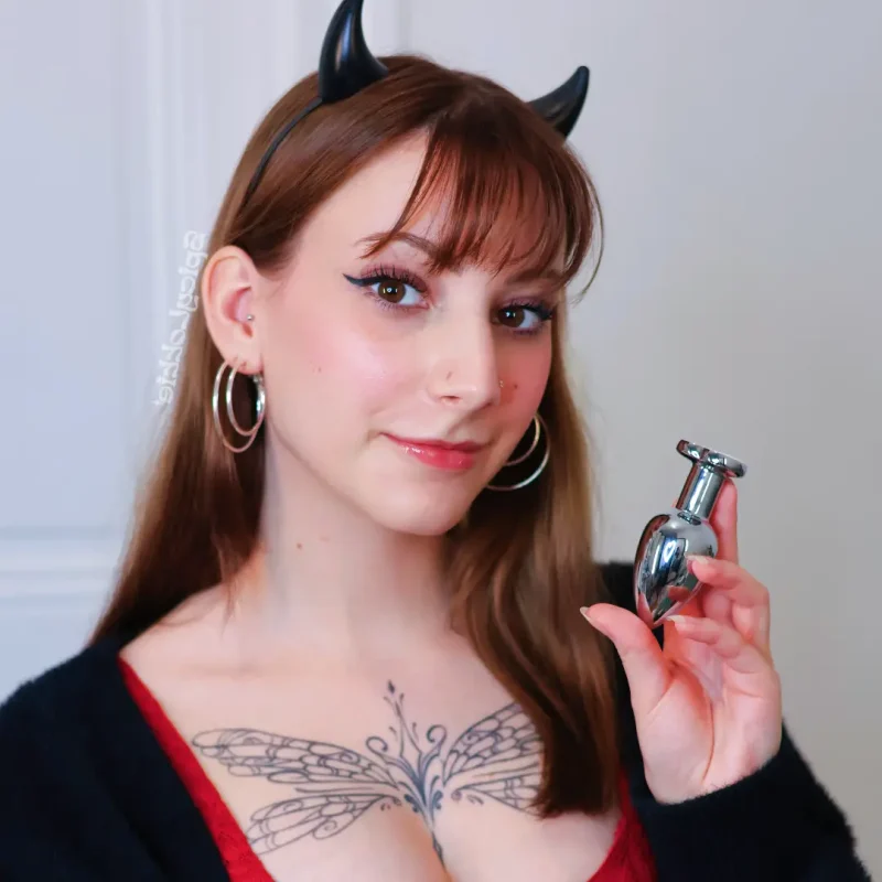 Großer Metall-Analvibrator mit Vibration und LED-Licht