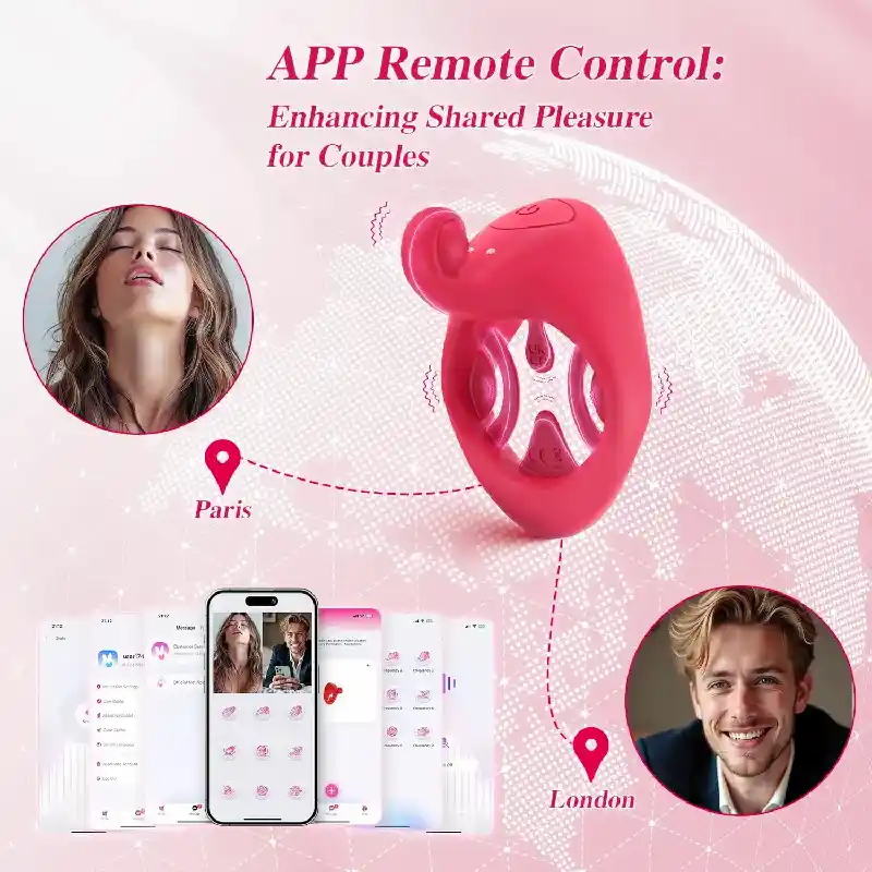 Vibrations-Penisring mit App Fernbedienung für Paare