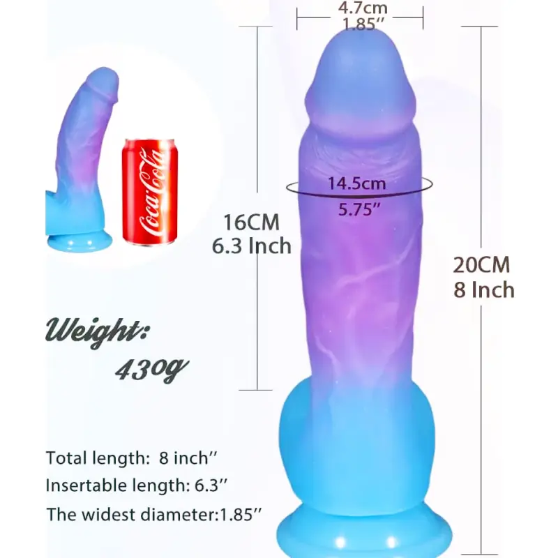 20 cm Realistischer Silikon Dildo – G-Punkt & Anal mit Saugnapf