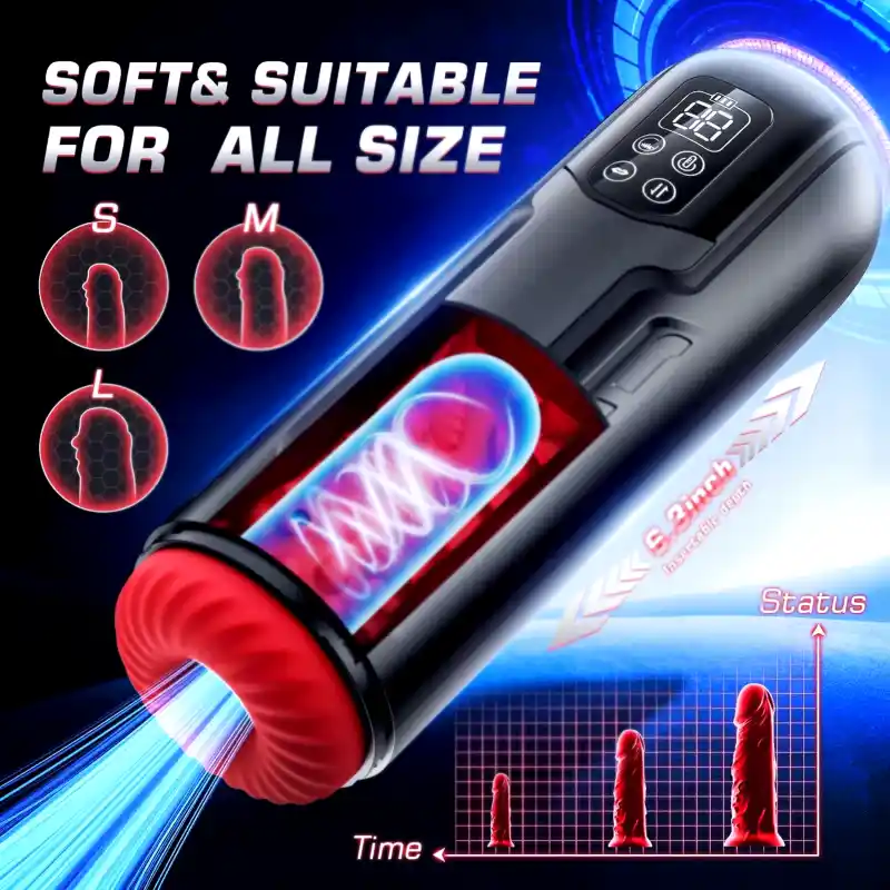 Masturbator für Männer mit 9 Saug- & Stoßfunktionen